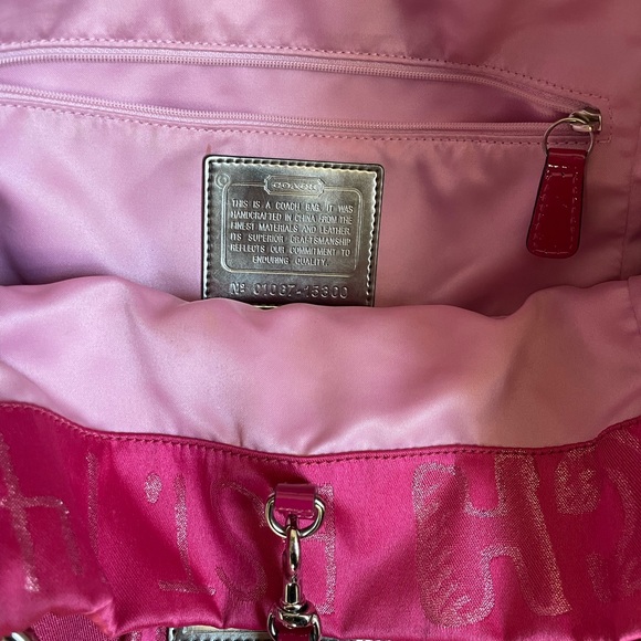 COACH Poppy Story Patch Bella Graffiti Glam Pink - Picture 9 of 12